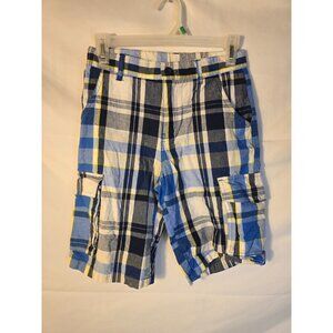 Highland Outfitters Plaid Cargo Shorts Long Length Boys Size 14 XL